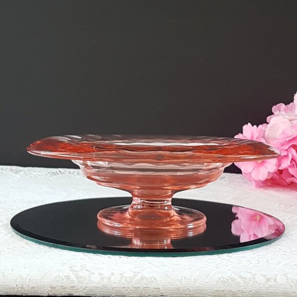 Fostoria Fairfax Rose Pink Depression Glass Small Console Bowl - Line 2375 - Picture 9 of 10